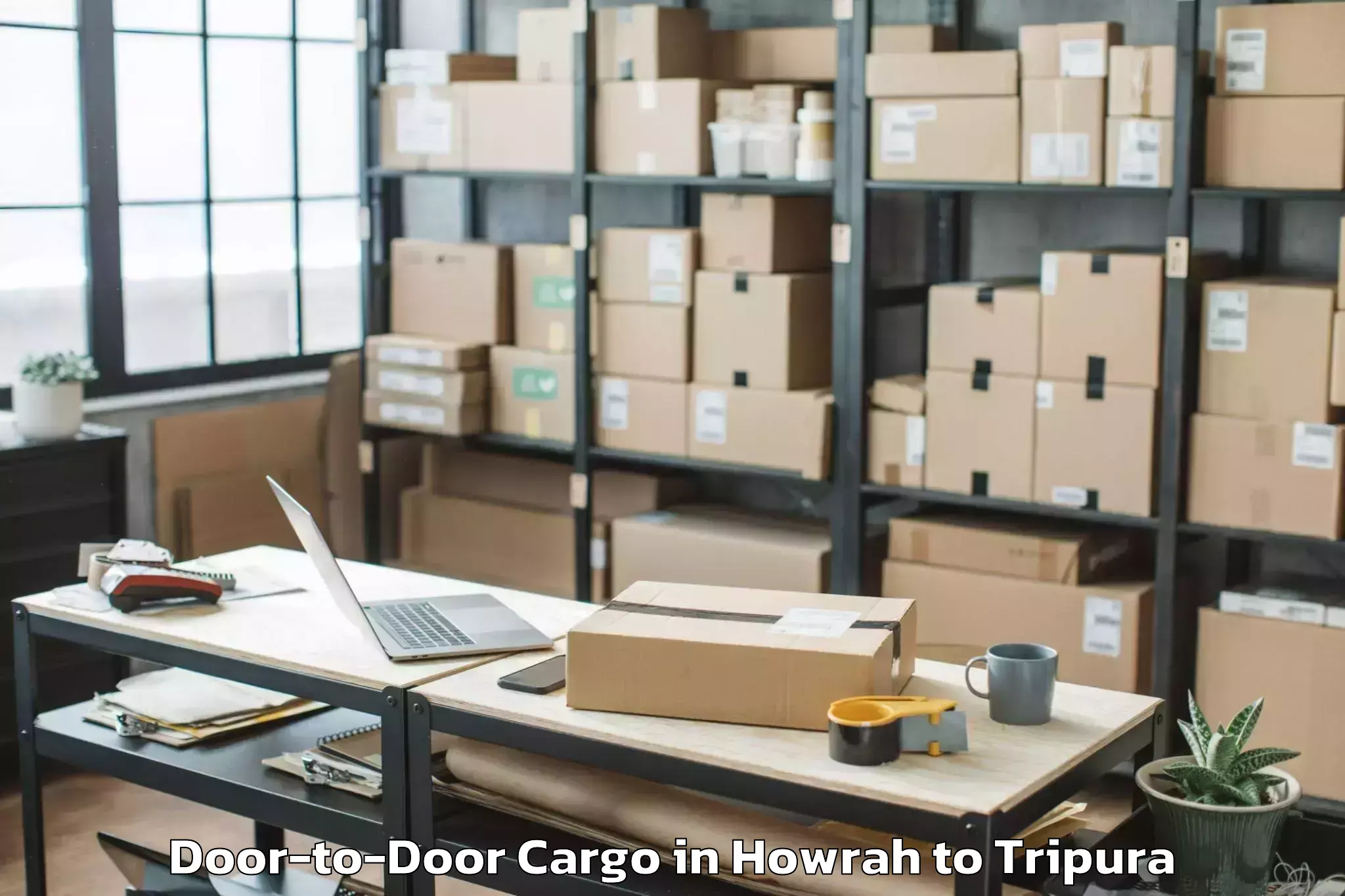 Hassle-Free Howrah to Bishalgarh Door To Door Cargo